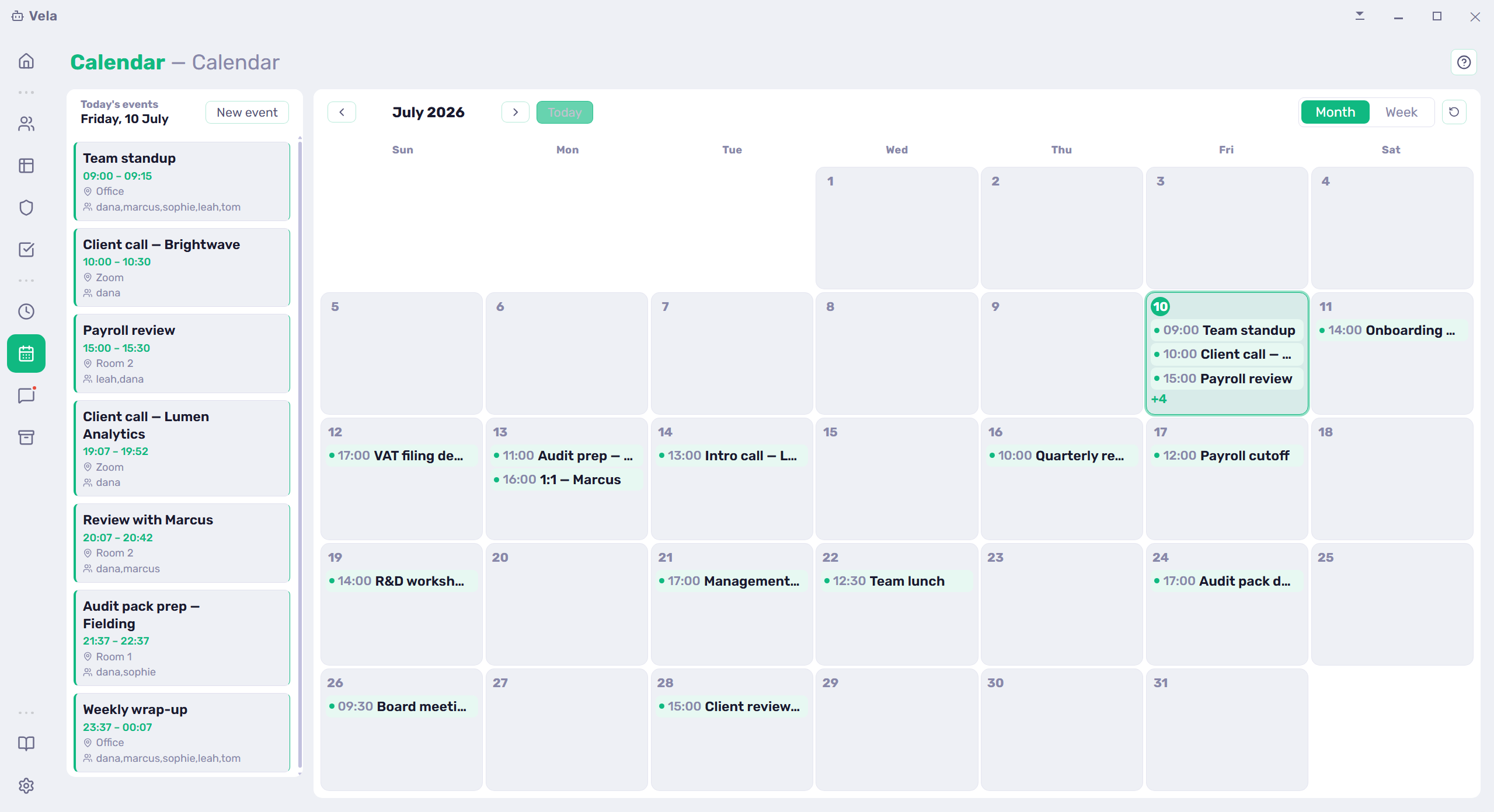 Calendar in Basix